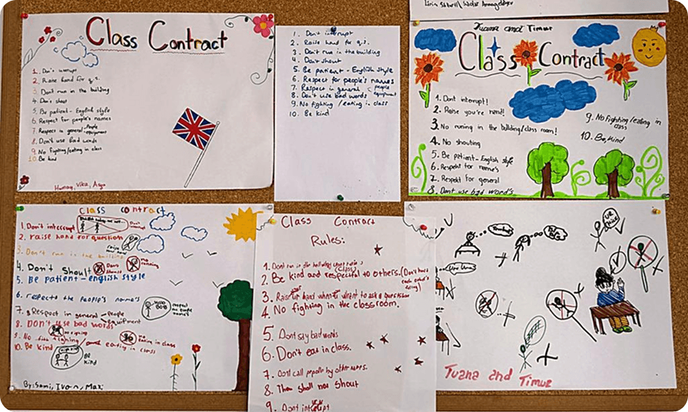 Class contract board
