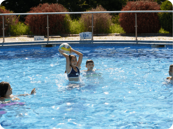 Children relaxing at the campus